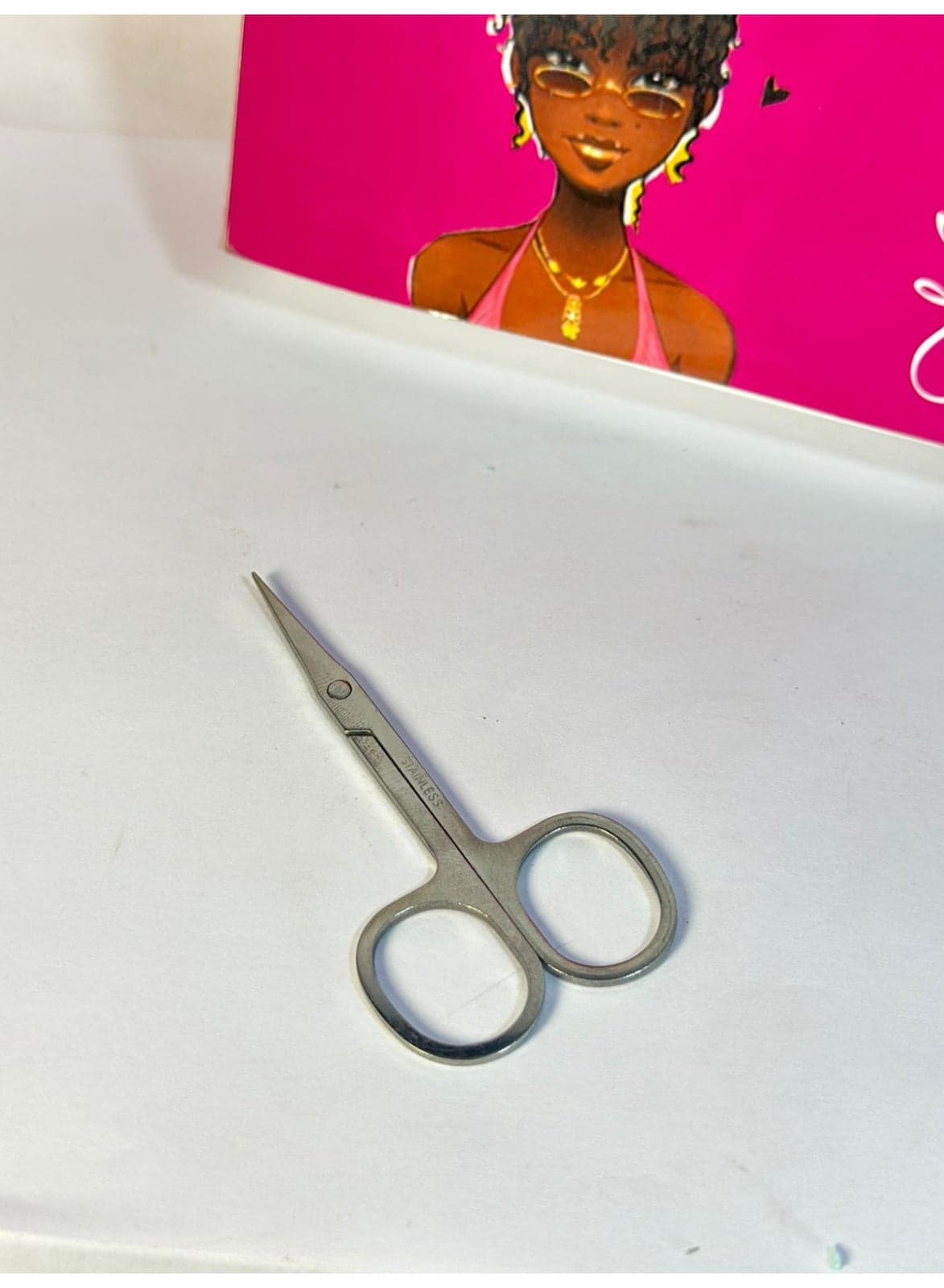 Stainless Steel Eyebrow Grooming Scissors - Silver 1PC (3)