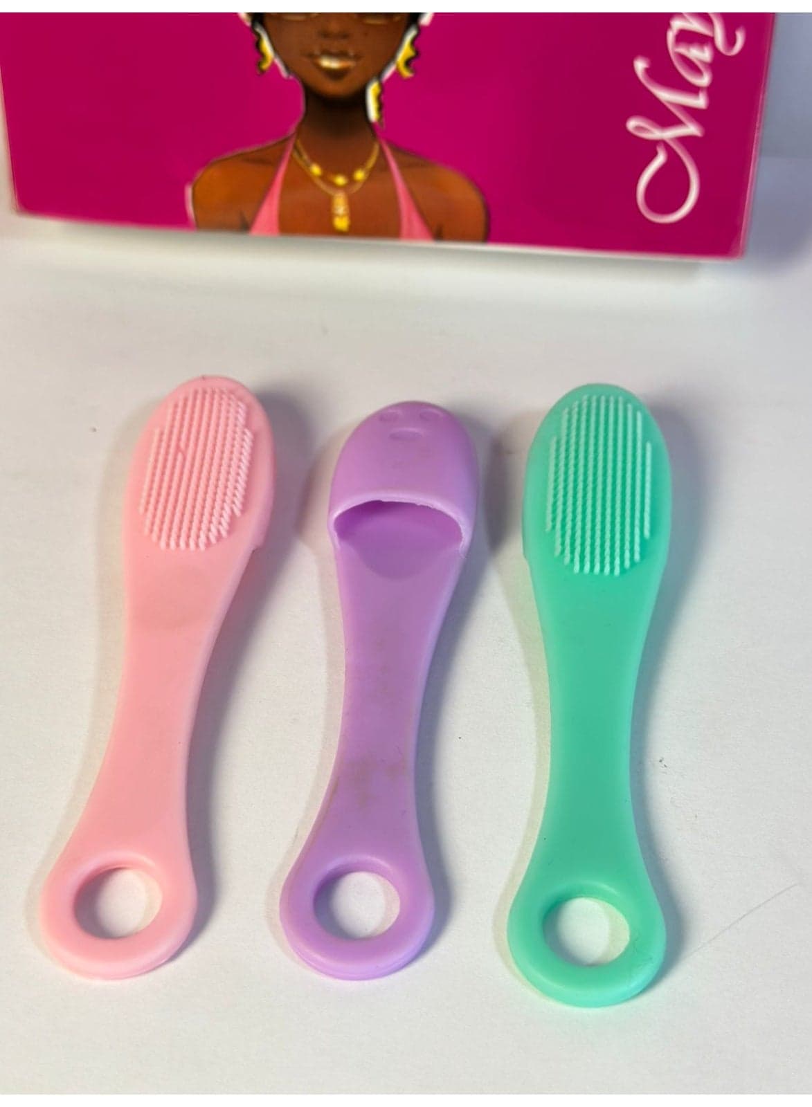 Set Of 3Silicone Face Scrubber Facial Cleansing Brushes, Finger Face Scrubber Cleanser Brush for Gently and Effectively Cleaning, Removing Blackheads and Massaging (3)
