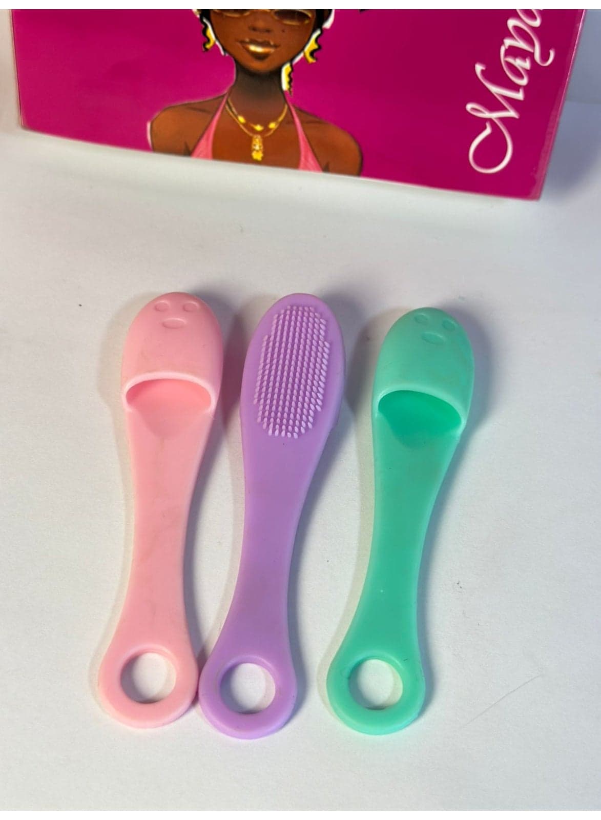 Set Of 3Silicone Face Scrubber Facial Cleansing Brushes, Finger Face Scrubber Cleanser Brush for Gently and Effectively Cleaning, Removing Blackheads and Massaging (4)
