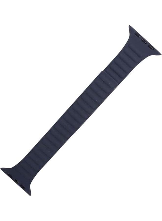 Slim Magnetic Silicone Watch Replacement Strap Simple Design ,Comfortable,Waterproof,Compatible With 42Mm 44Mm 45Mm 49M -Navy Brown Smartwatch Bands