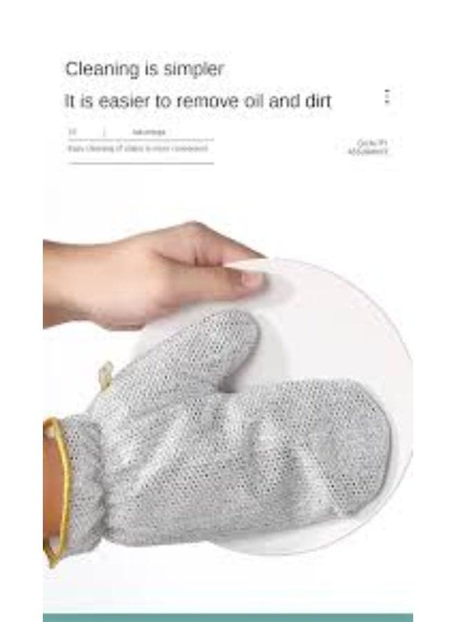 1pc Gloves for Cleaning Steel Wire Cleaning Gloves Dishwashing Gloves Dishwashing Supplies Metal Safety & Security Gloves (2)