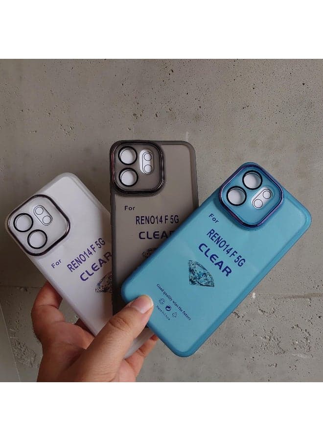 TPU case is specially designed for OPPO Reno 14F 5G, offering reliable shock protection while keeping your phone lightweight and crystal (Blue) Cases & Covers (٣)