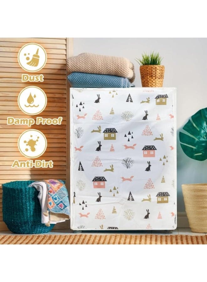Waterproof Washing Machine & Dishwasher Cover for Front Load, PEVA Material, Zippered Design, Dust & Moisture Protection (7)