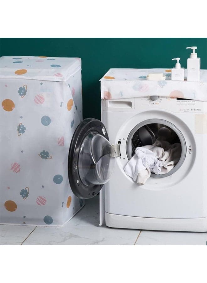 Waterproof Washing Machine & Dishwasher Cover for Front Load, PEVA Material, Zippered Design, Dust & Moisture Protection