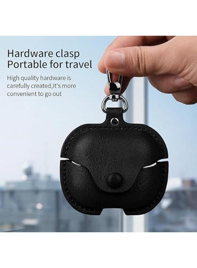 Fekra Retro Leather Case for Samsung Galaxy Buds 3 Pro & Samsung Galaxy Buds 3 – Protective Cover with Keychain, Wireless Charging Support, Shockproof Stylish Headphone Case (3)