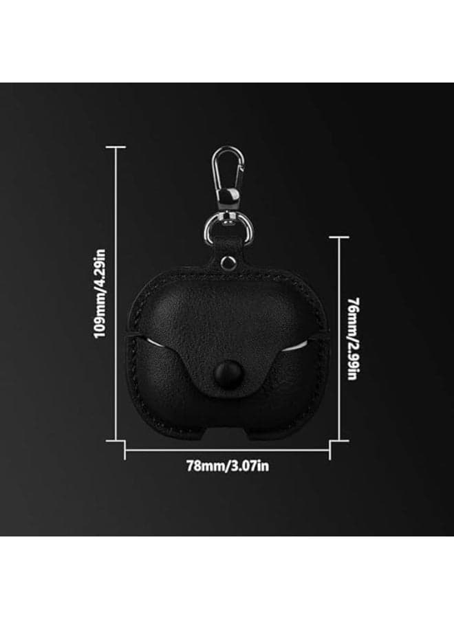 Fekra Retro Leather Case for Samsung Galaxy Buds 3 Pro & Samsung Galaxy Buds 3 – Protective Cover with Keychain, Wireless Charging Support, Shockproof Stylish Headphone Case (2)