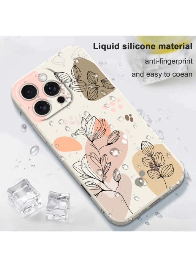 iPhone 11 Pro max Case Scratch Resistant Soft Slim Fit Floral for iPhone 11 Pro max cover - Morandi White (٢)