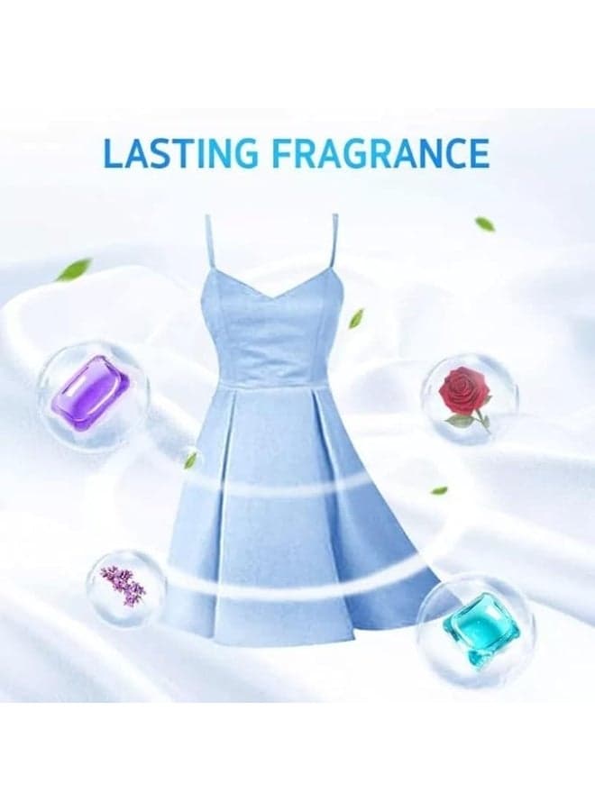 6-in-1 concentrated washing capsules clean deeply, remove bacteria and odors up to 99.9%, and leave a fresh cherry blossom scent that lasts up to 72 hours on clothes. Suitable for automatic and semi-automatic washing machines. Washing Powder (١١)