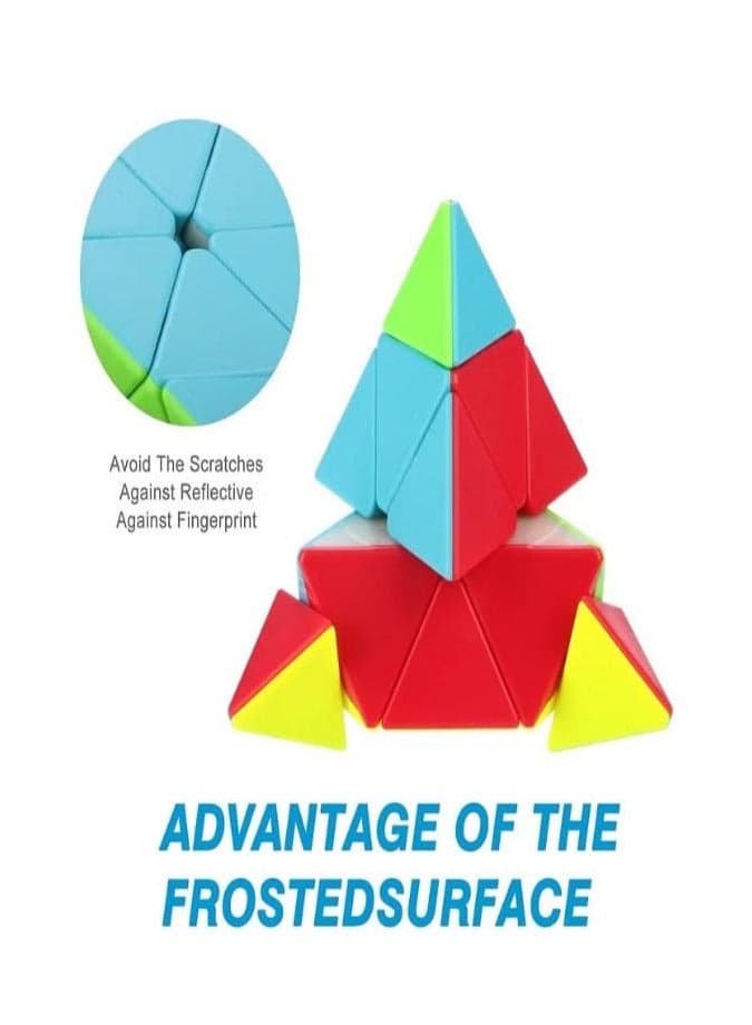 Triangle Pyramid Speed Cube Stickerless Pyramid Magic Cube (2)