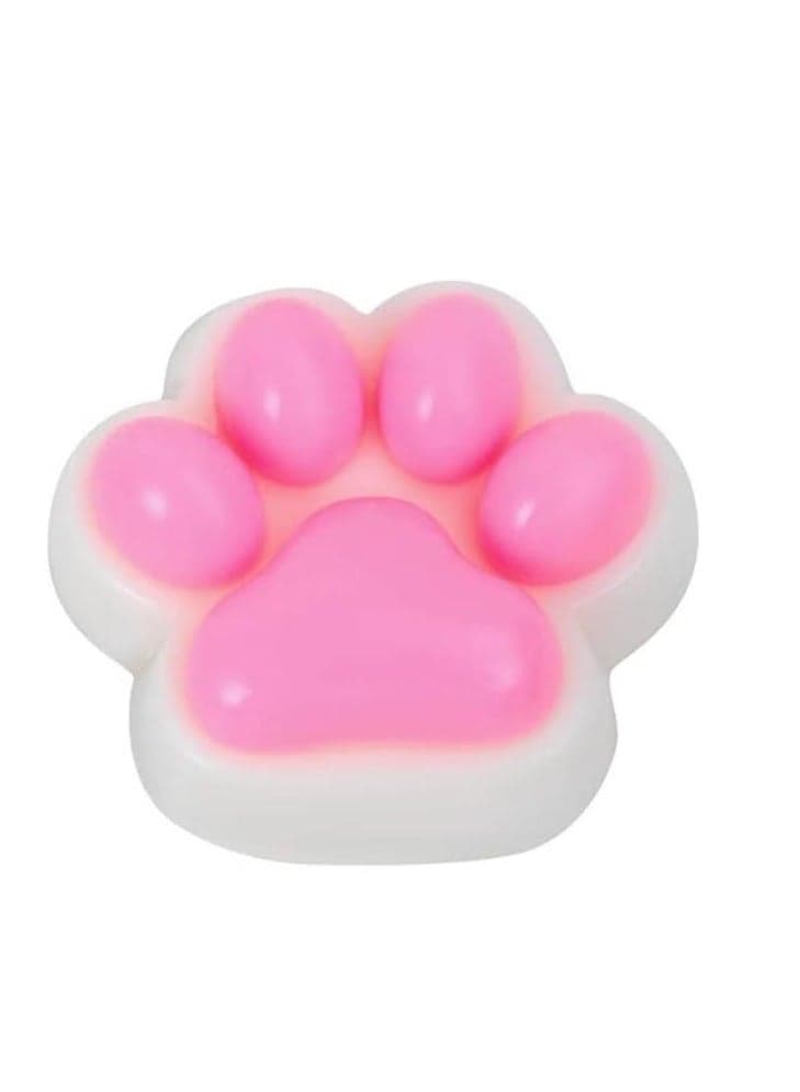 Cat Paw Taba Squishy Toys,Anxiety and Relaxation Perfect Desk Accessory for Stress Relief Toys (Pink)