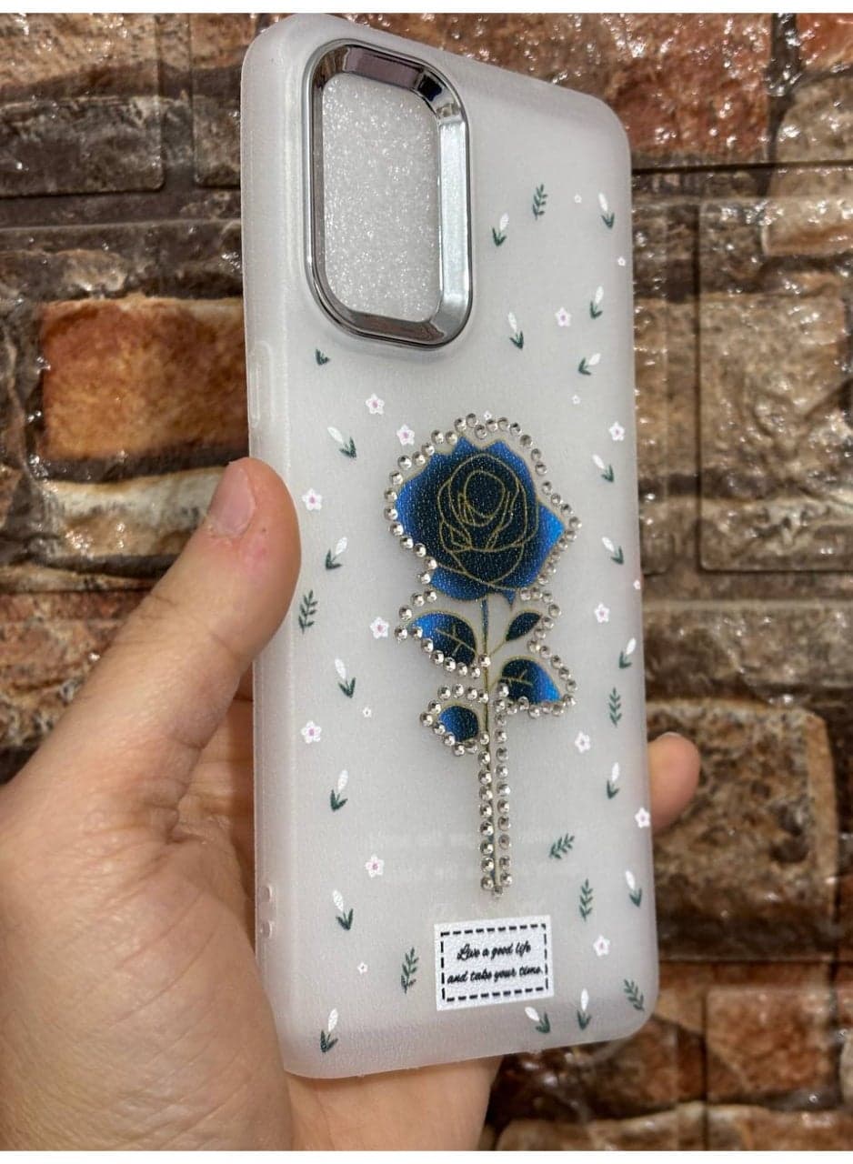 A back case with a rose and written on it advice compatible with a phone OPPO Reno 5