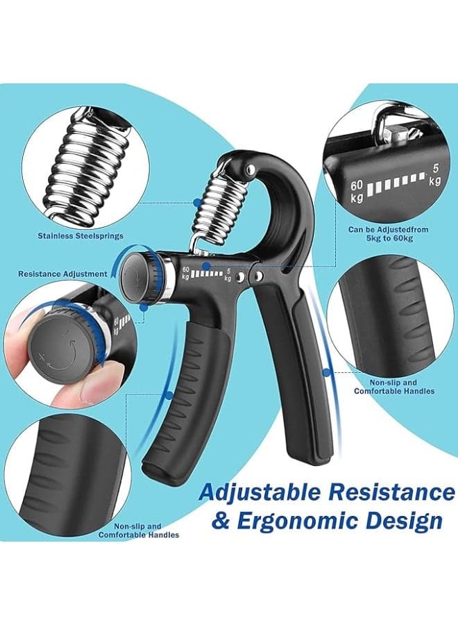 Adjustable strength training hand grip, 16x2.7x11cm Grip Strengtheners (٣)