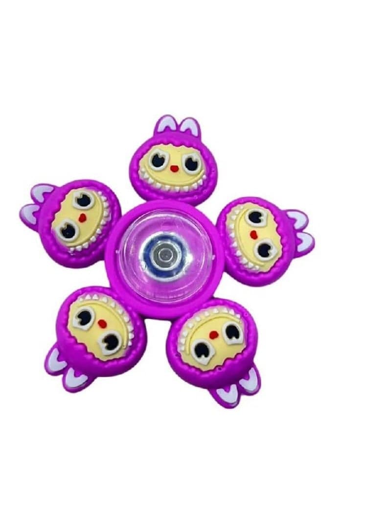 New Fidget Spinner Rapper - Spinner Monsters Labubu Coloured Tie-Die Colours Stress Finger Toy Pink