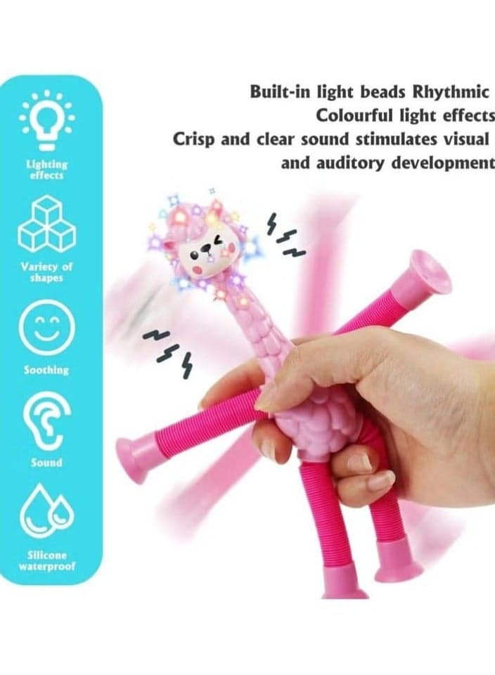 Telescopic Suction Cup Sheep Toys, Sensory Sheep Toy, Suction Cup Toy for Kids, Stuffed Sheep Animals, Fidget Toys for Stress Relief, Funny Educational (4 Pack) Gag Toys & Practical Jokes (٣)