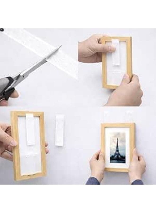 Reusable Velcro Tape - 2.3m wide x 1m long - White - Strong Fastener Clip for Home and Office Mounting Tape