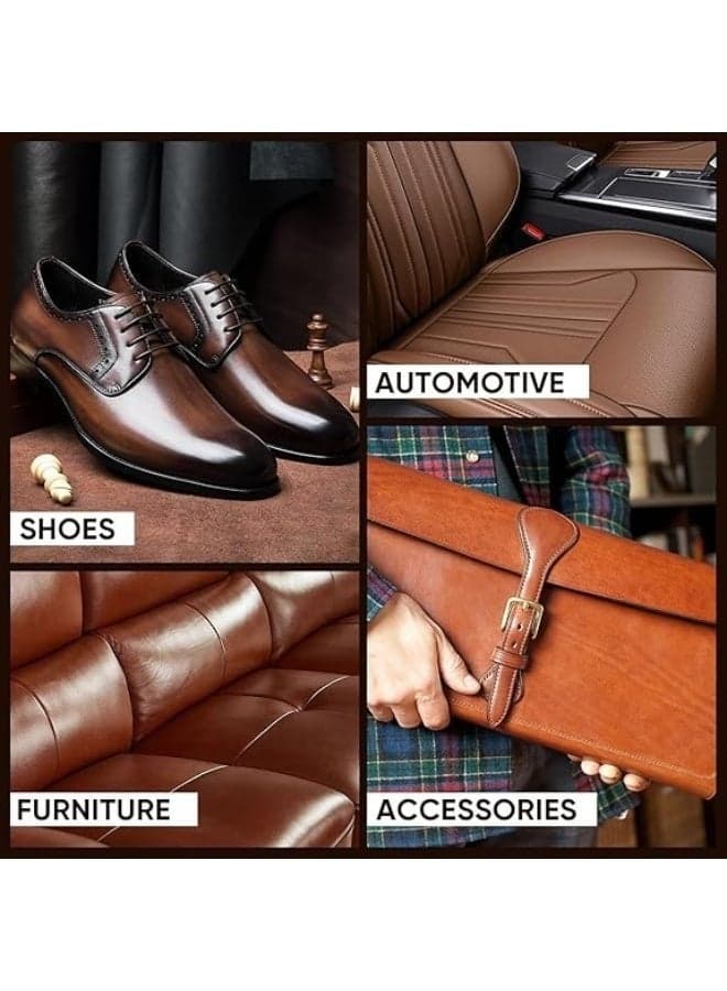 Leather Polishing and Conditioning Wipes – 64 Value Pack for Home and Automotive Use, Cleans, Nourishes and Restores Shine to Genuine Leather Shoes, Bags, Sofas, Jackets, Belts, Wallets and Car Seats Men's Shoe Care & Accessories (٣)
