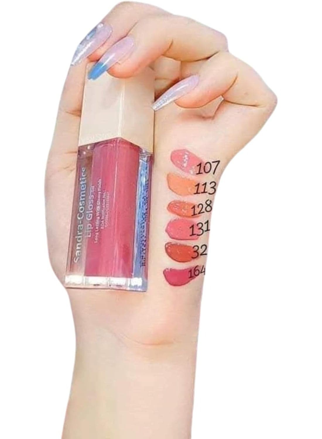 Sandra Transparent Lip Gloss Gel for Full Glossy Lips – Ultra Shine, Smooth Finish, Luxury Acrylic Packaging, Professional Lip Makeup-(05) (٨)