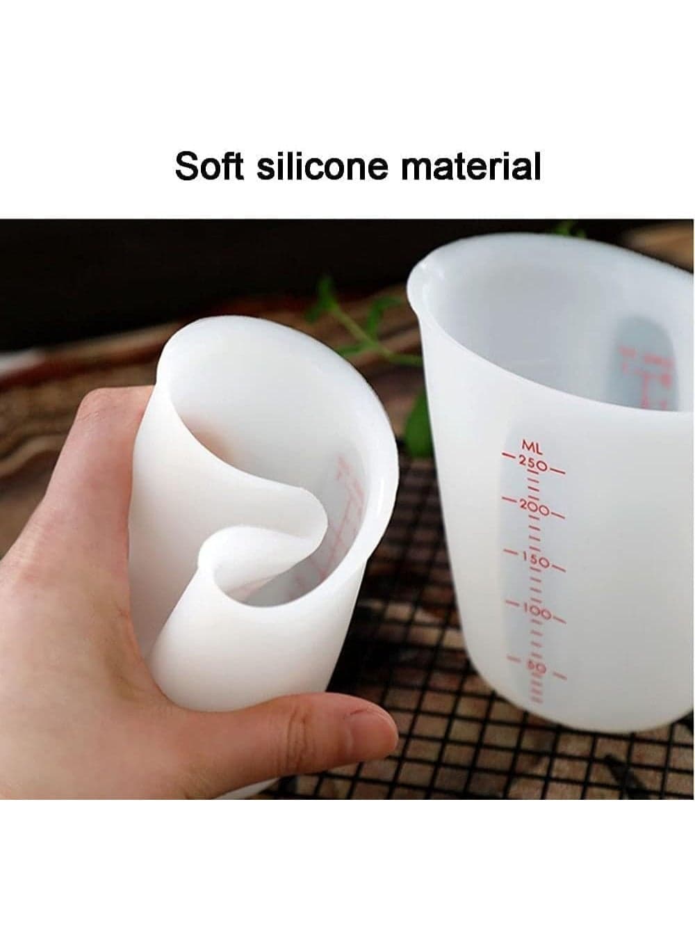Non-Stick Flexible Silicone Measuring & Pouring Cup 500ml – Easy Controlled Pouring for Hot & Cold Liquids (9)