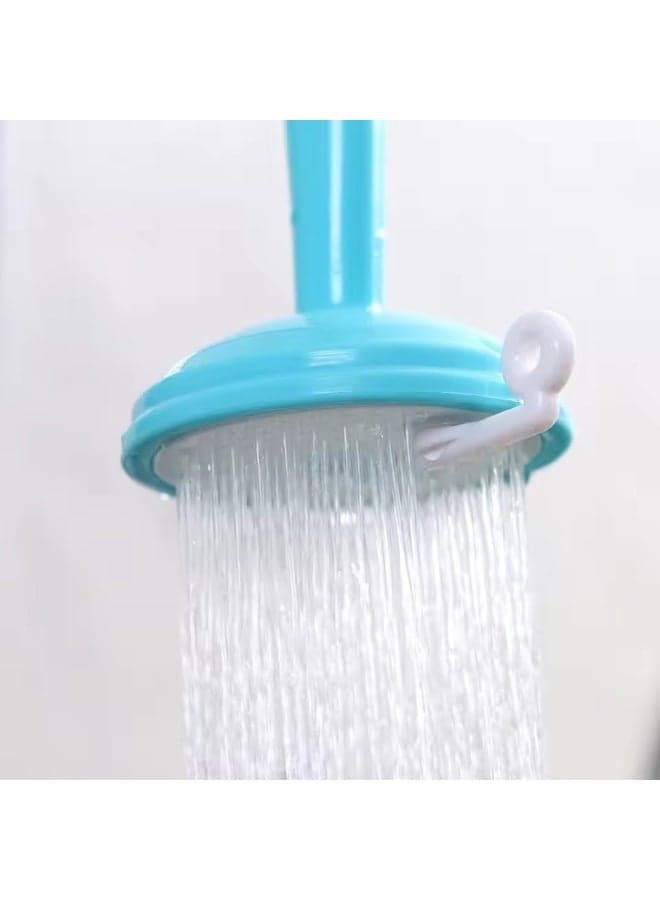 360 Degree Rotating Flexible Silicone Kitchen and Bathroom Faucet Extender, Adjustable Tap Nozzle for Sink, Kitchen, and Bathroom, Water-saving Regulator Valve, ABS + TPE Durable Material, 2 Types Water Flow, Easy Cleaning Faucet Sprayer for Washing Dishes, Vegetables, Fruits, and Hands, 360° Rotatable Pipe with 90° Forward Adjustable Flow, Available in Blue, Pink, Purple, Perfect for Home, Kitchen, and Bathroom (3)