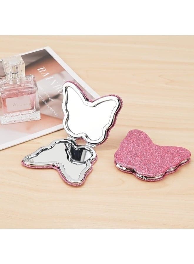 Foldable Butterfly Travel Makeup Mirror – Portable Handheld Vanity Mirror with 10x Magnification (8)