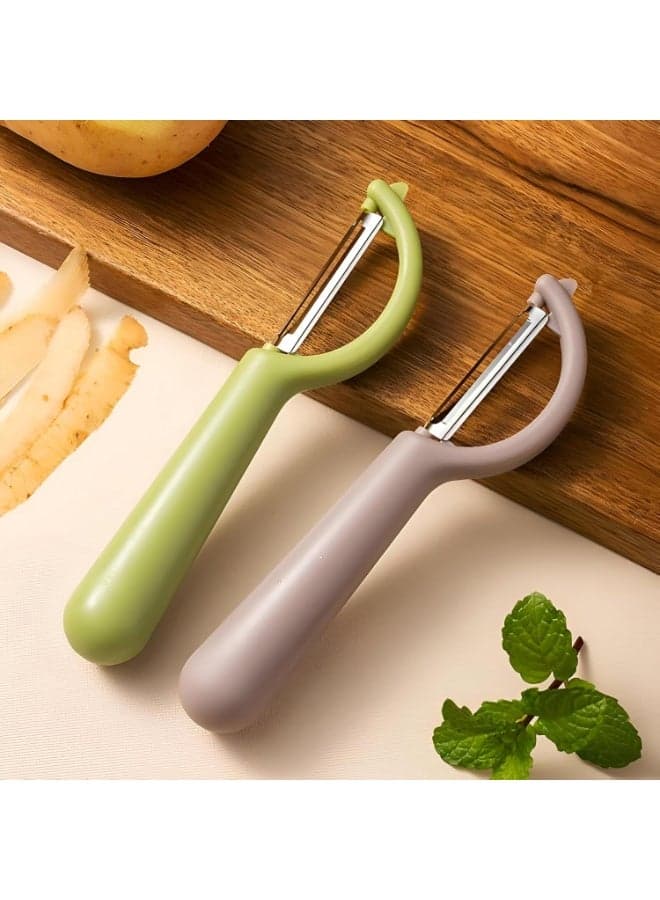 Rotary Vegetable and Fruit Peeler – Multi-Purpose Peeler for Potatoes, Apples, Carrots, Cucumbers, Sharp Stainless Steel Blade with Ergonomic Handle, Rust-Resistant and Durable Kitchen Tool (٨)