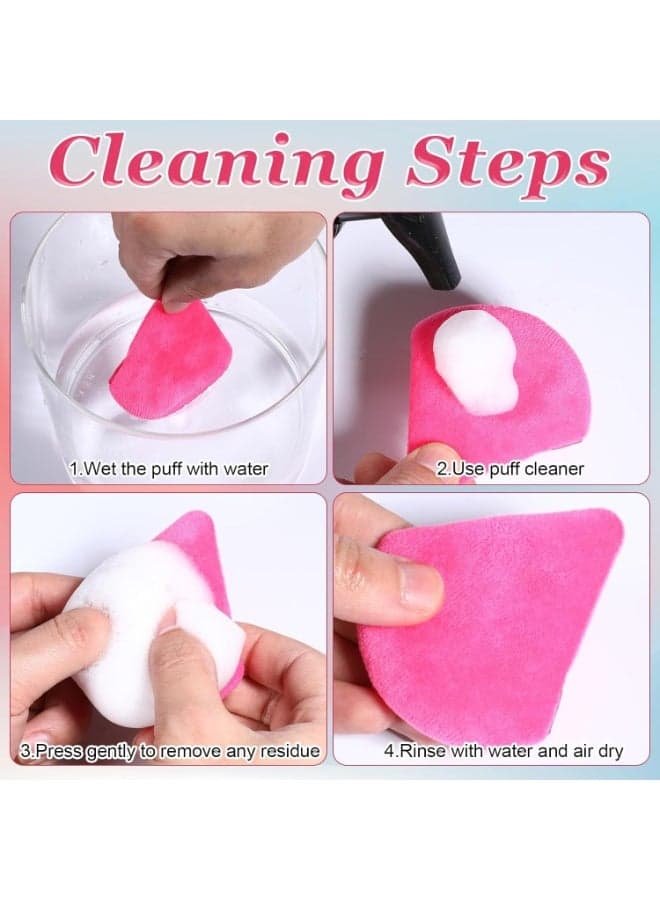 Beauty Triangle Powder Puff Sponges – Soft, Reusable Face Applicators for Foundation, Loose Powder & Touch-Ups-6Pcs Make Up Sponges (٢)
