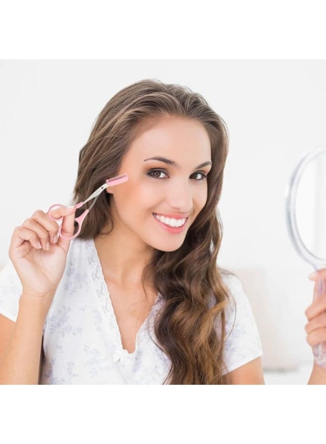 مقص تشذيب مريح مانع للانزلاق - أداة احترافية للعناية بالحواجب والشارب واللحية Eyebrow Grooming Scissors (3)