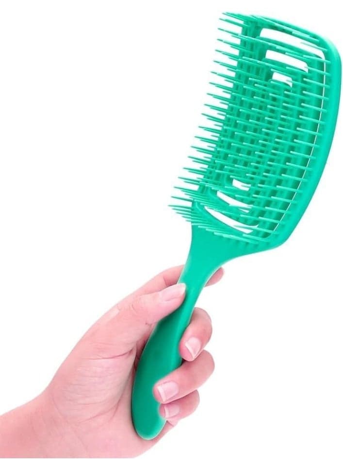 Lightweight Detangling Hair Brush – Curved Vent Design, Anti-Static, Pain-Free Styling, Suitable for Women, Men, Kids & Wigs (7)