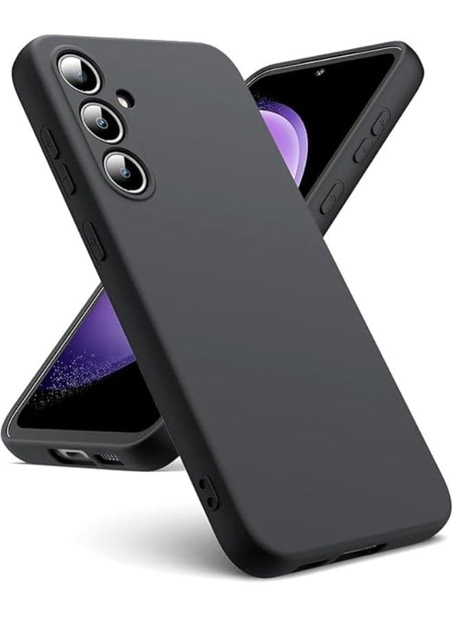 Silicone Phone Case Compatible with Samsung Galaxy A55/A35 - Made of Soft TPU and Silicone - black