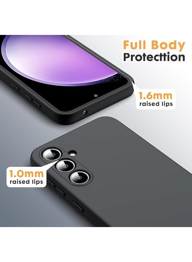 Silicone Phone Case Compatible with Samsung Galaxy A55/A35 - Made of Soft TPU and Silicone - black (3)