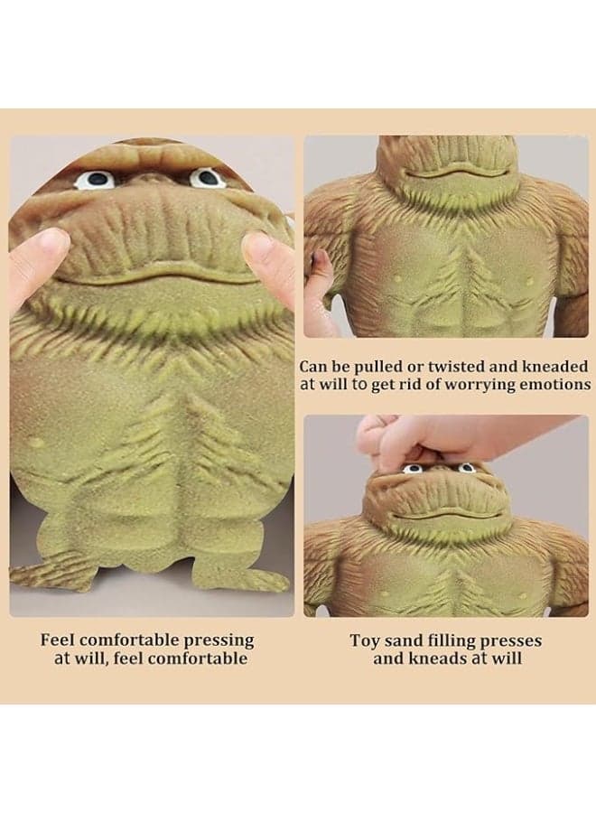 Gorilla Toy, Anti-Stress Monkey Toy, Monkey Kong Stretchable Rubber Monkey, Stretchable Gorilla for Adults, Children and Home School (Multicolor, 6 x 6 cm) Squishy Toys (٨)