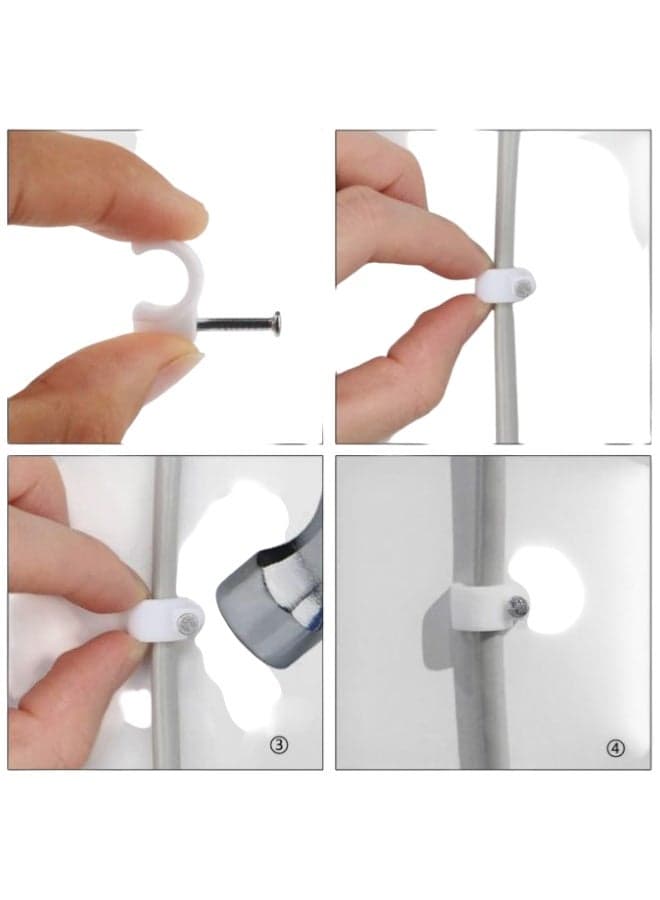10mm Cable Clips with Steel Nails Kit - 100 Pieces Nails & Screws (4)