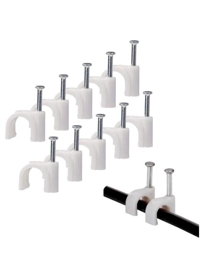 10mm Cable Clips with Steel Nails Kit - 100 Pieces Nails & Screws (2)