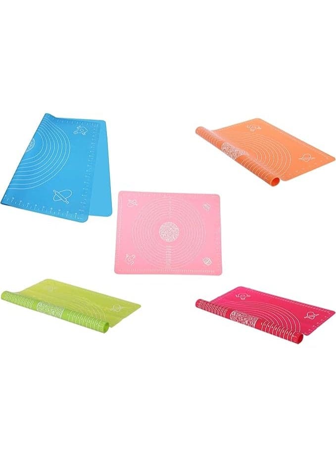 Silicone Baking Mat for Pizza and Dough Rolling Multi Color, Non Stick Surface for Easy Dough Handling, Practical Tool for Baking and Daily Kitchen Use Baking & Cookie Sheets