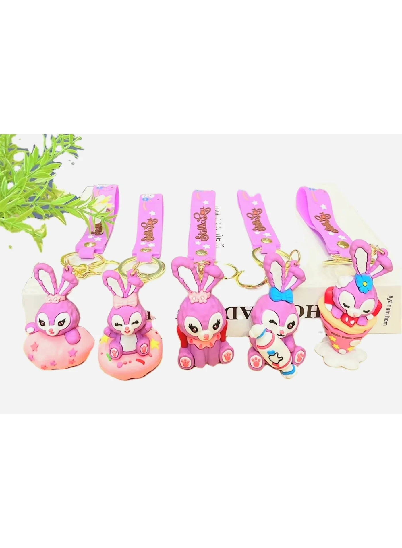 Purple Rabbit Rubber Keychain / same as picture Key Chains (6)
