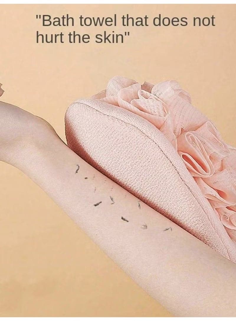 2-in-1 bath sponge glove for skincare, easy sponge shaping, soft mesh, smooth texture, removes nits (٤)