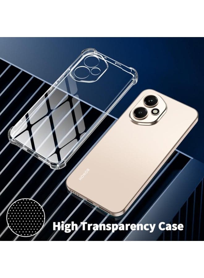 Shockproof Cover for Honor 400 5G with Camera Protection, Silicone Case Anti Scratch TPU Thin and Soft, Transparent