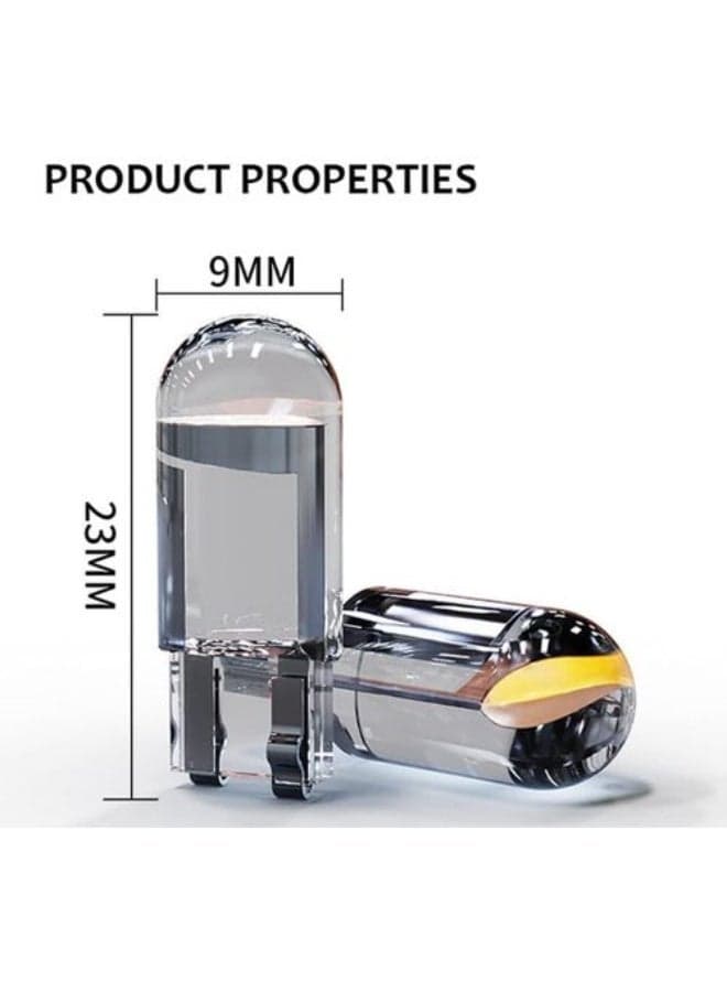 5W LED Parking Light, 2 PCs, Universal Glass Enclosed, Super Bright, for Car, Bike, Motorcycle (White) Vehicle Headlights (٥)