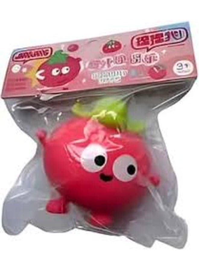 Tomato-Shaped Stress Relief Toy for Kids Fun and Flexible Squeeze Toy to Relieve Stress and Anxiety Cute Fruit Design with Soft, Slow Rising Texture Perfect Gift for Children to Relax and Improve Focus Kids Toys & Skill Development Games Squishy Toys