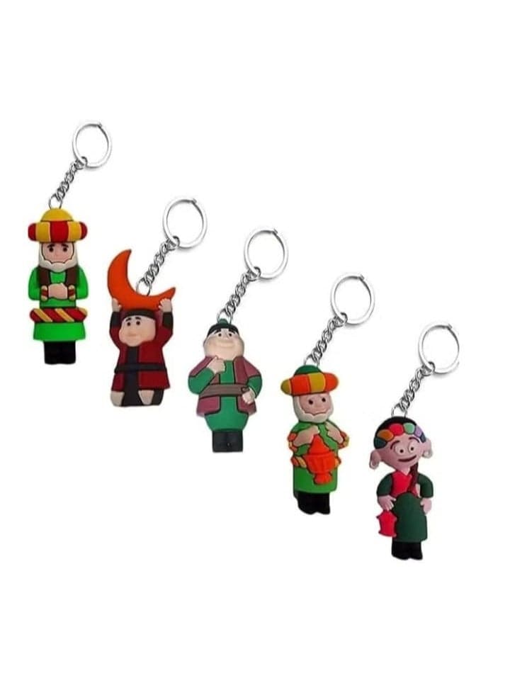 “Set of 5 Ramadan keychains in assorted colorful designs, adding a fun and festive touch to keys or bags during Ramadan. Perfect as gifts for children or for distribution at Ramadan events, bringing joy and excitement to the celebrations.” 🔑🌙 Key Chains