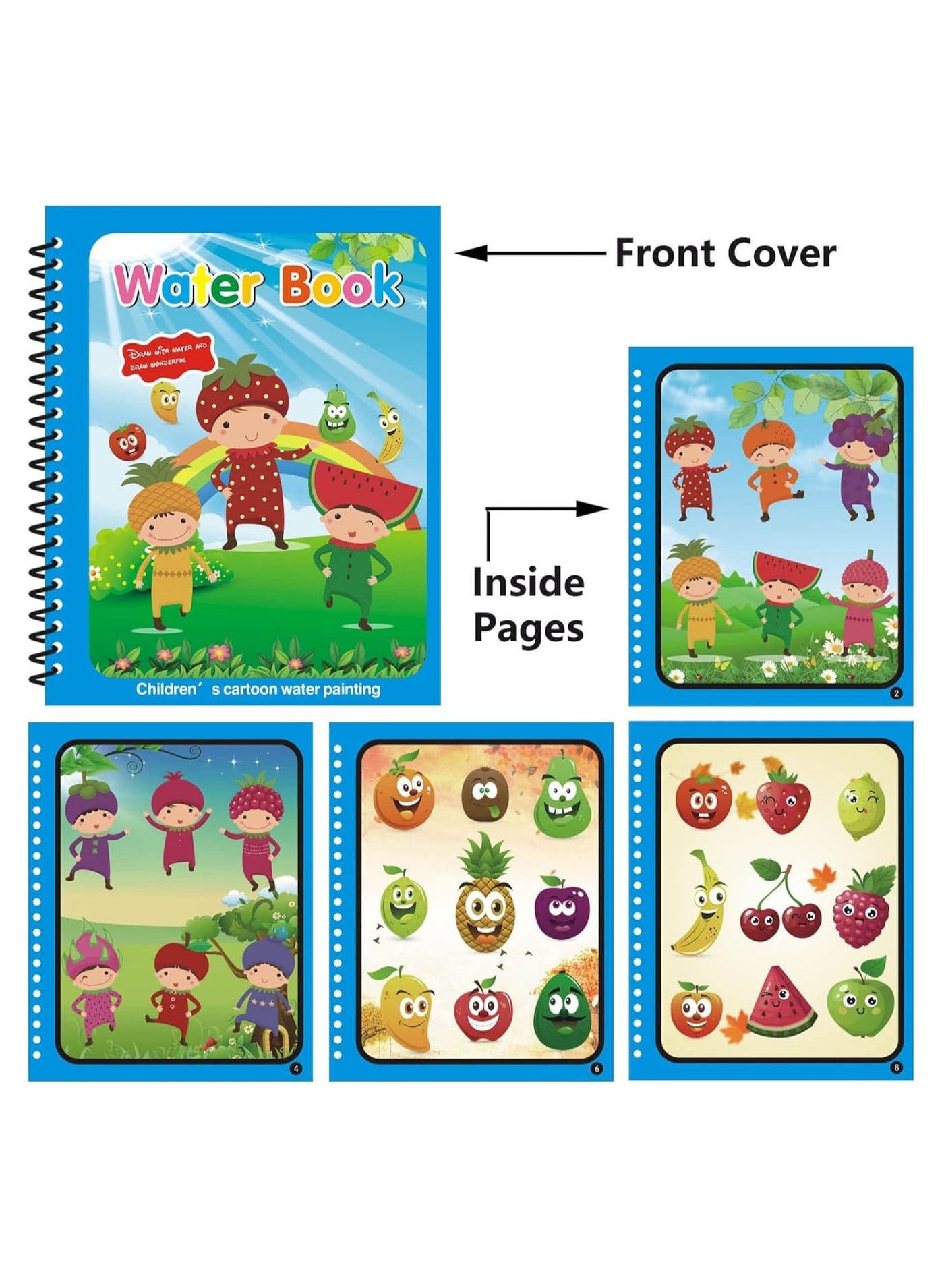 Magic Water Coloring Book, Drawing Board and Magic Water Pen, Educational Drawing Toy for Kids