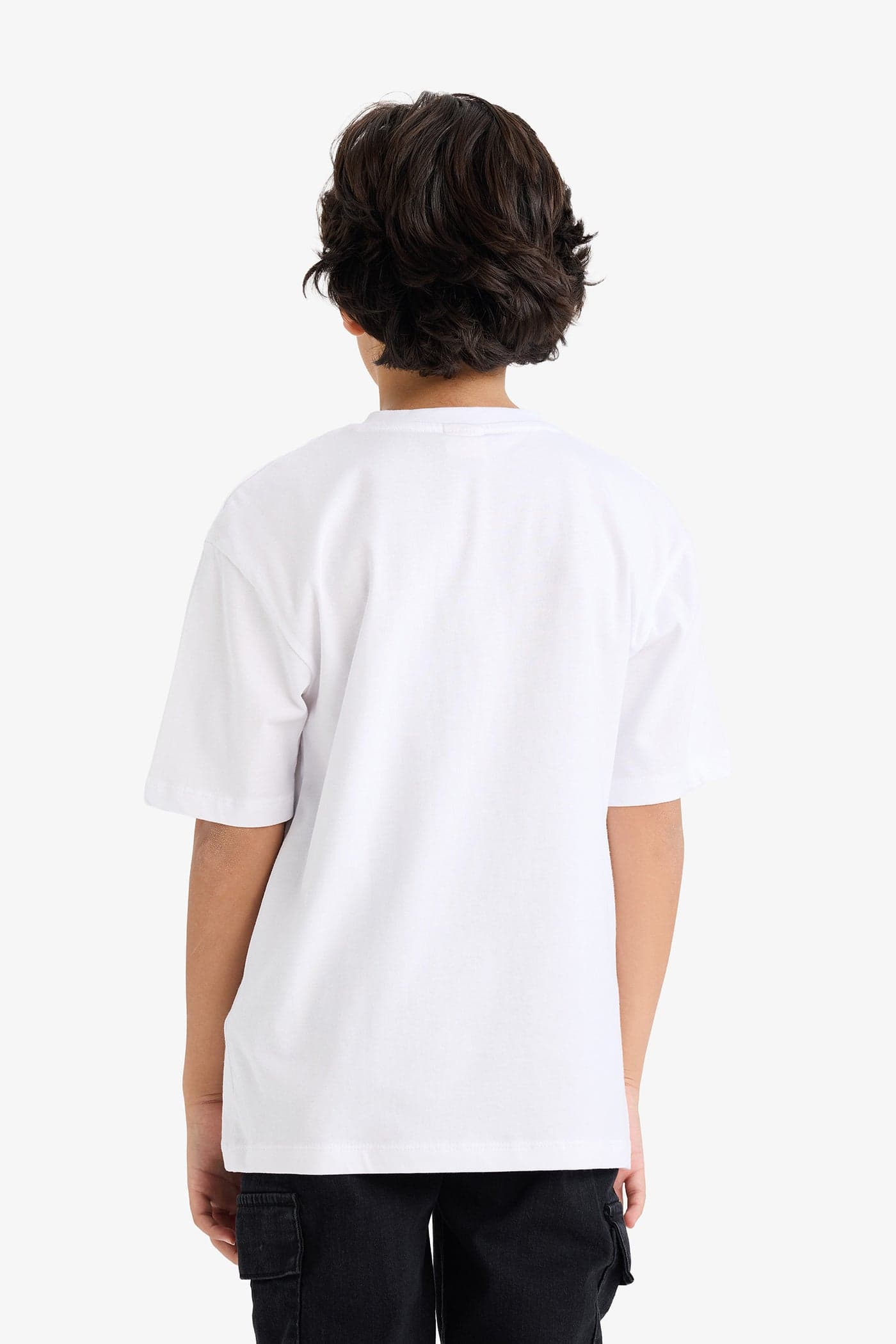 White Boy Boy Regular Fit V-Neck Short Sleeve T-Shirt Casual (5)