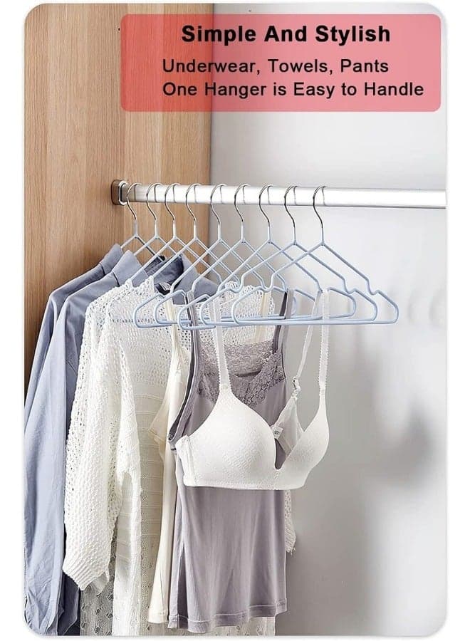 10 PCs Stainless Steel multicolored Hanger Covered Closet Systems (٣)