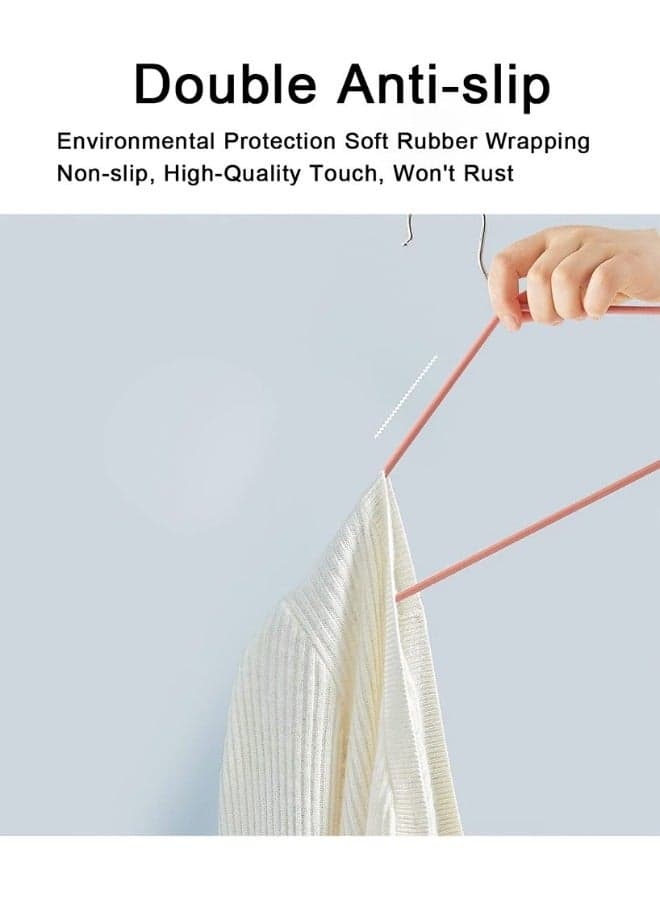 10 PCs Stainless Steel multicolored Hanger Covered Closet Systems (٤)