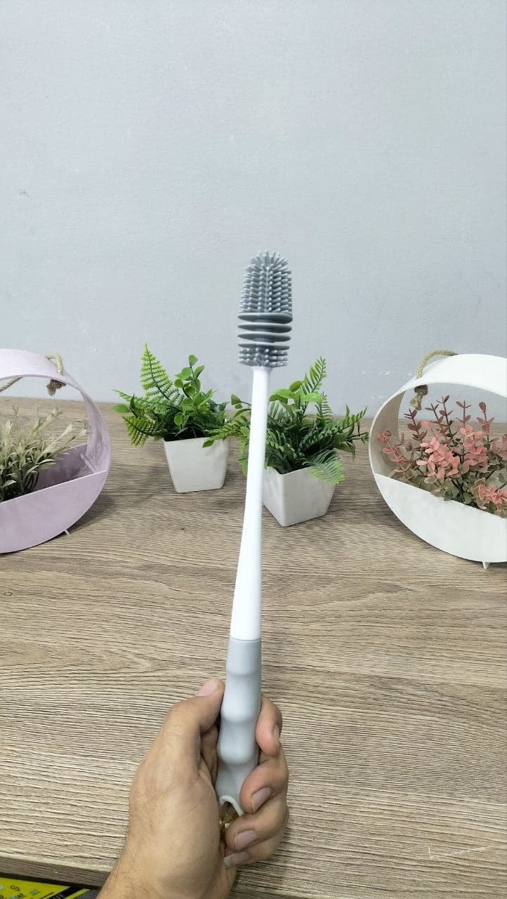 Premium Silicone Bottle Cleaning Brush with Flexible Brush Head Cleaning Sponges (2)