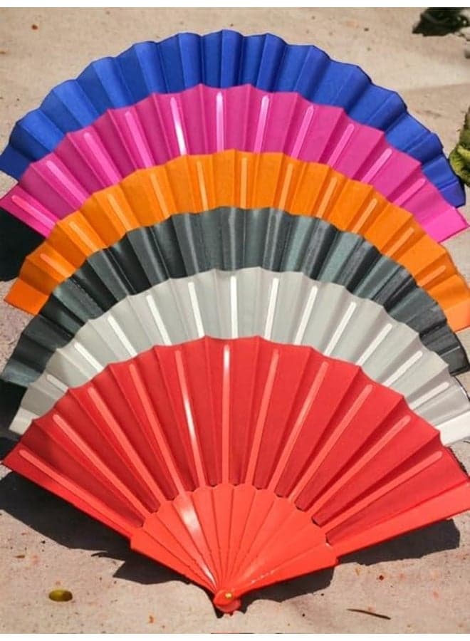 RED Folding Hand Fans Fabric Fans Summer Handheld Fan for Party, Wedding, Gifts, Wall Decoration,Photographic Props Party Favors