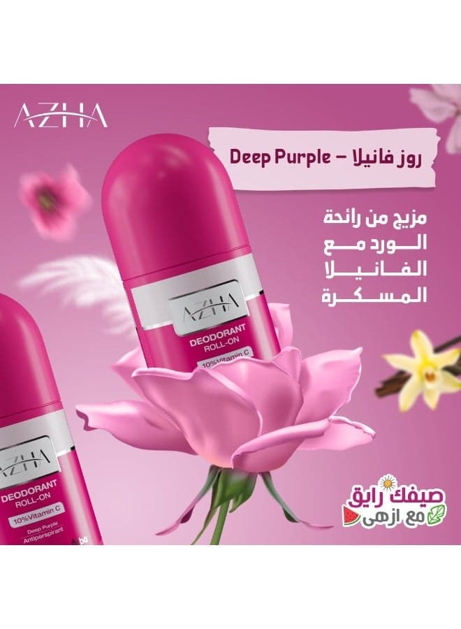 Azha Whitening Deodorant Roll On 60 Purple ML (Packaging may vary) (11)
