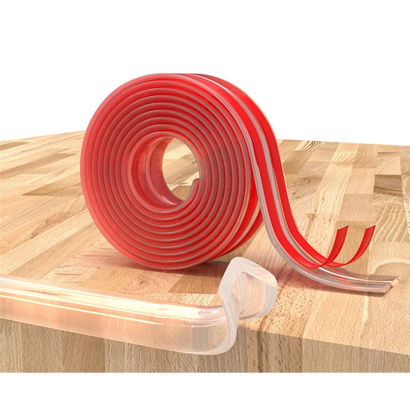 Silicone Soft Corner Protectors, 6.6ft Edge Protectors, Baby Proofing, Clear Conner Protector Strip with Pre-Taped Strong Adhesive for Cabinets, Tables, Drawers, Furniture Guards and Locks