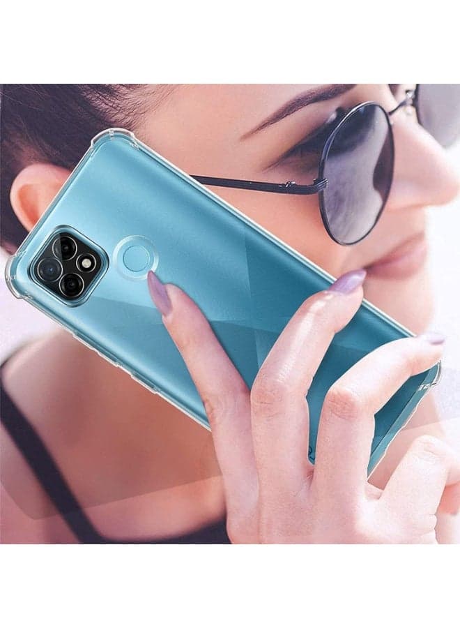 Transparent shockproof case compatible with Oppo Realme C21 Cases & Covers (٤)