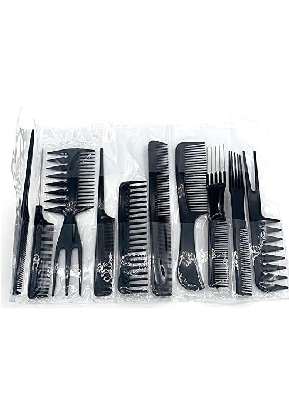 10-piece professional hair styling comb set - durable ABS plastic (2)